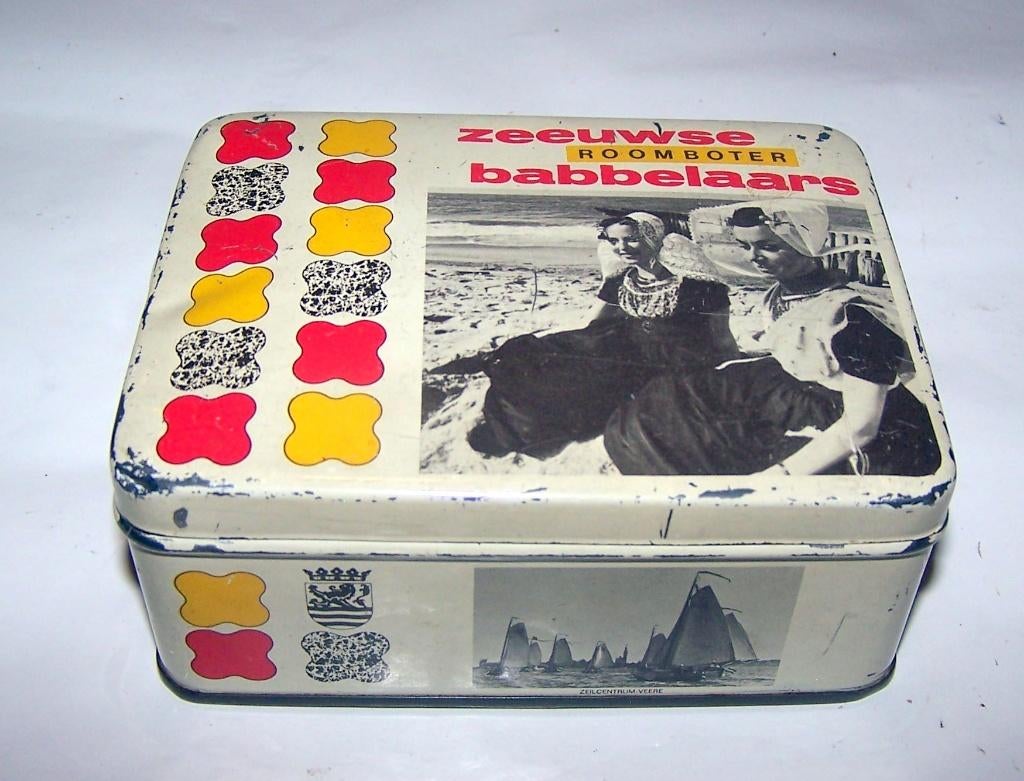 Vintage blik Zeeuwse Boterbabbelaars. Igs., Ophalen of Verzenden, Gebruikt, Overige, Overige merken