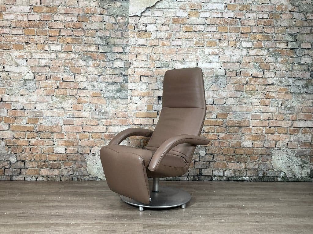 Jori Yoga – Taupe leer | Verhaert New Products, Ophalen, Design, 75 tot 100 cm, Zo goed als nieuw