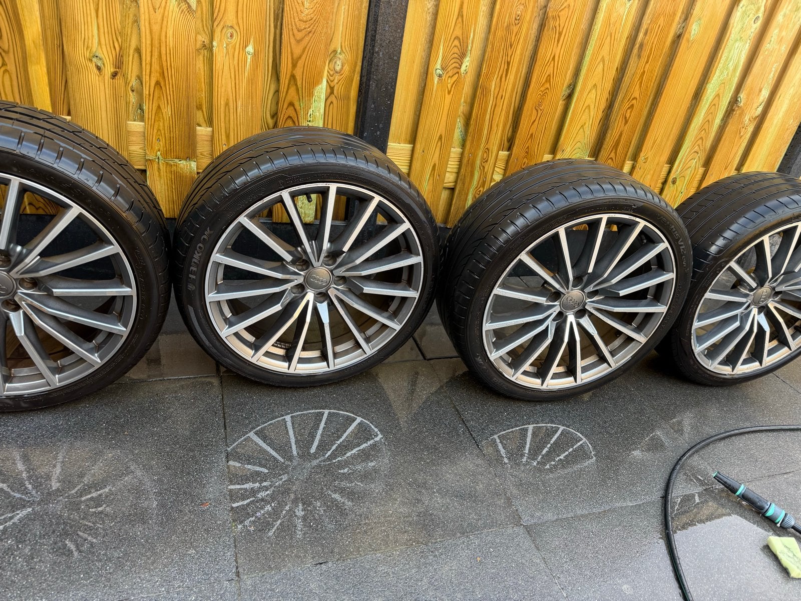 Originele Audi A5 velgen19 inch met banden, 19 inch, Gebruikt, 255 mm, Banden en Velgen
