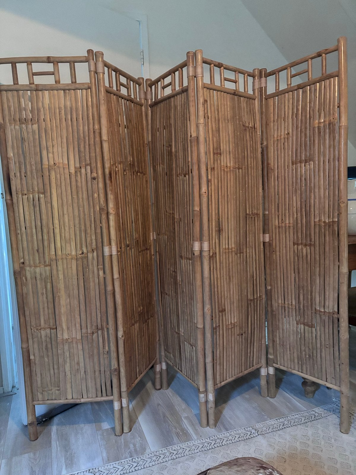 Bamboe kamerscherm - 5 panelen, Ophalen, Zo goed als nieuw
