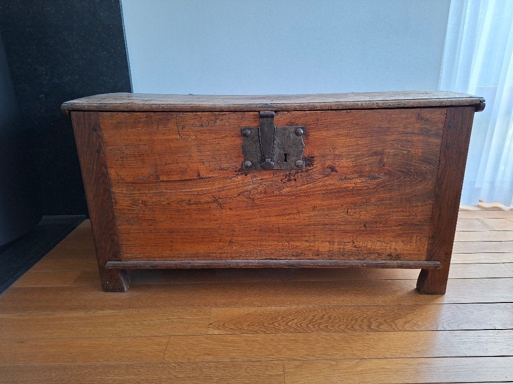 Antieke koffer met mooi slot, Ophalen, Gebruikt, Hard kunststof, Slot
