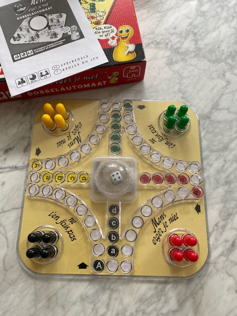 Bordspel Mens erger je niet!, Een of twee spelers, Ophalen of Verzenden, Gebruikt, Jumbo