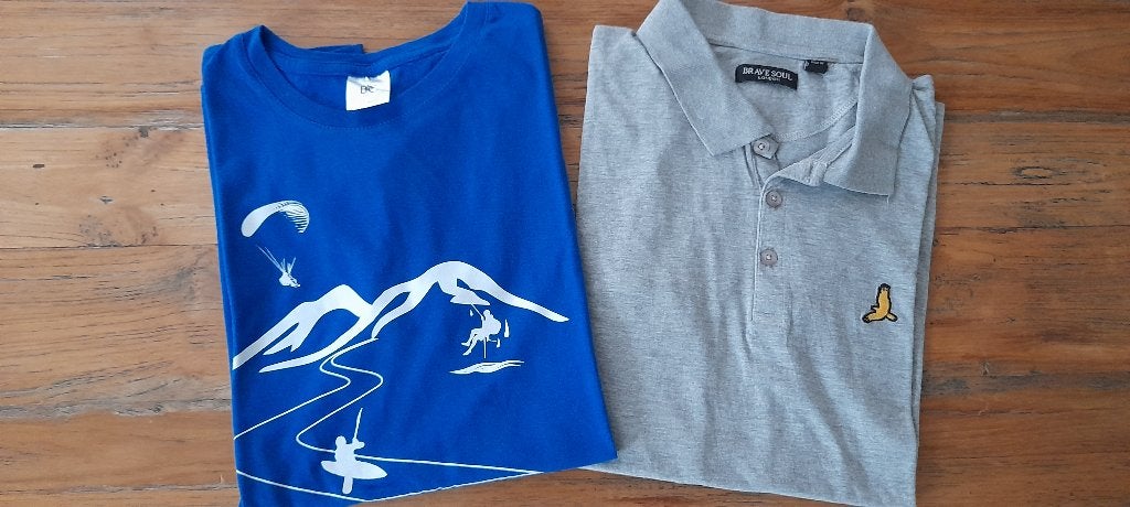 Set van shirt en polo maat S korte mouw heren ZGAN, Blauw, Brave Soul, Ophalen of Verzenden, Zo goed als nieuw
