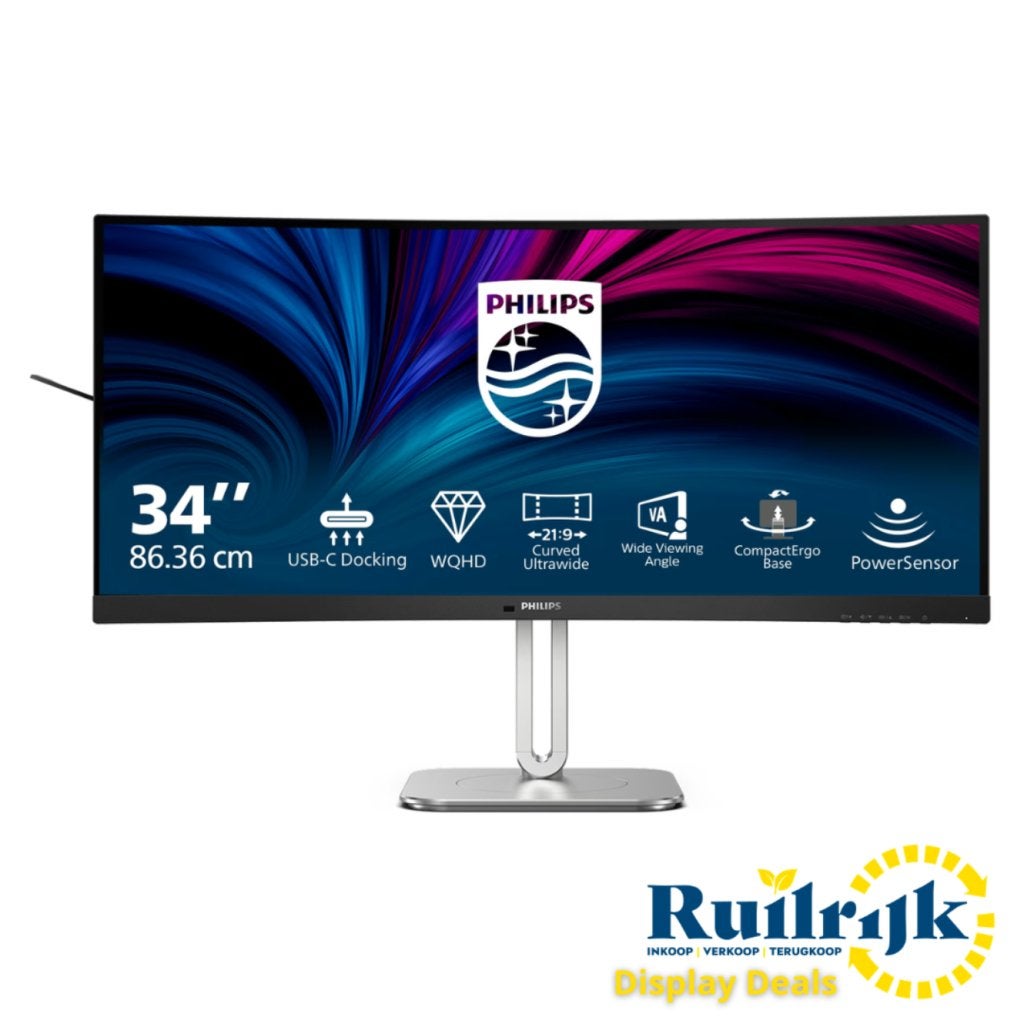 Philips 34B2U5600C 34 inch Curved 140W Usb C Monitor KVM-NEW, Computers en Software, Monitoren, Philips, Zo goed als nieuw, Support@philips.com