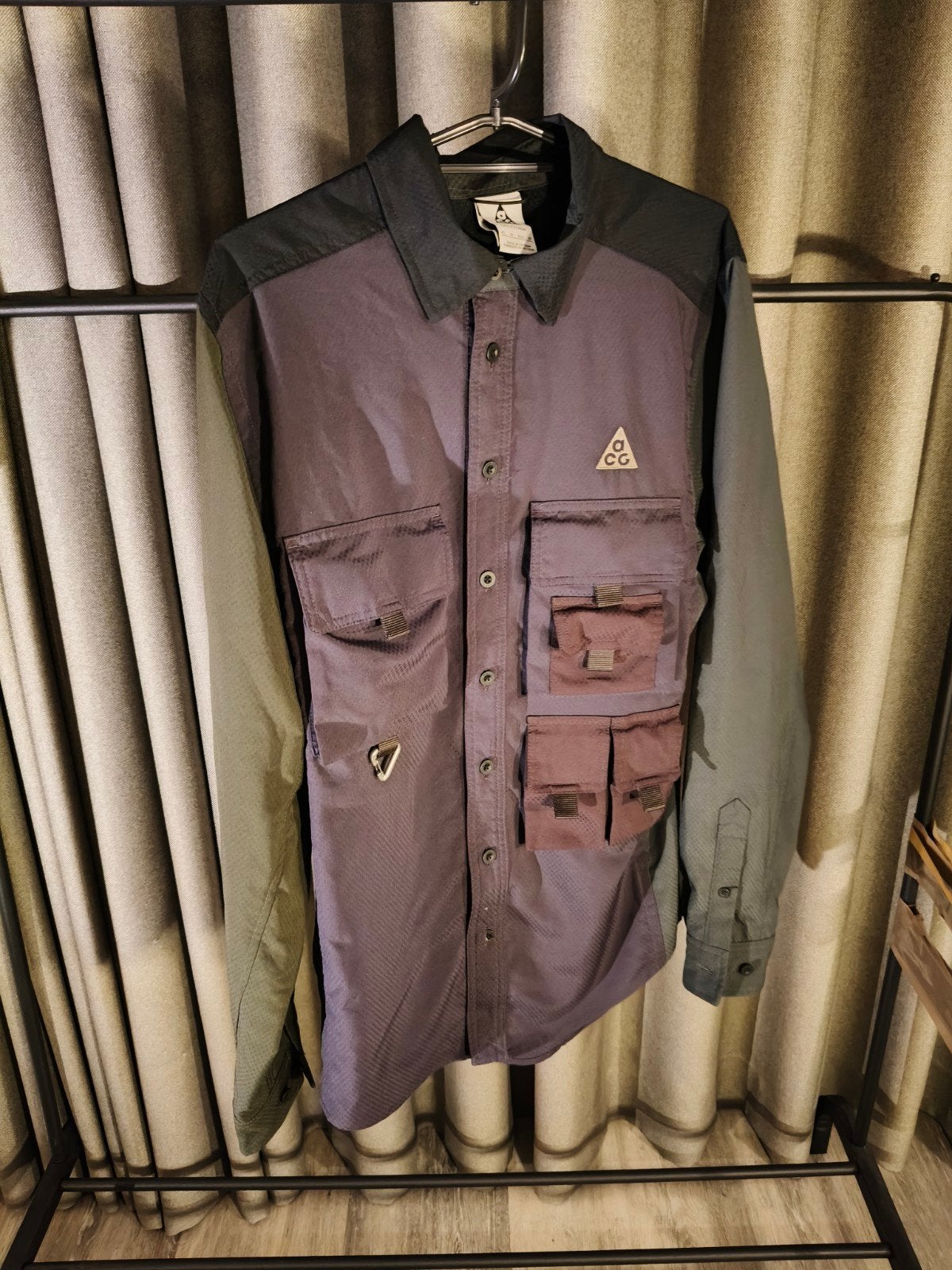 Nike ACG Dri-FIT ADV 'Cascade Rains' Shirt - XS, Meerkleurig, Halswijdte 38 (S) of kleiner, Ophalen of Verzenden, Zo goed als nieuw
