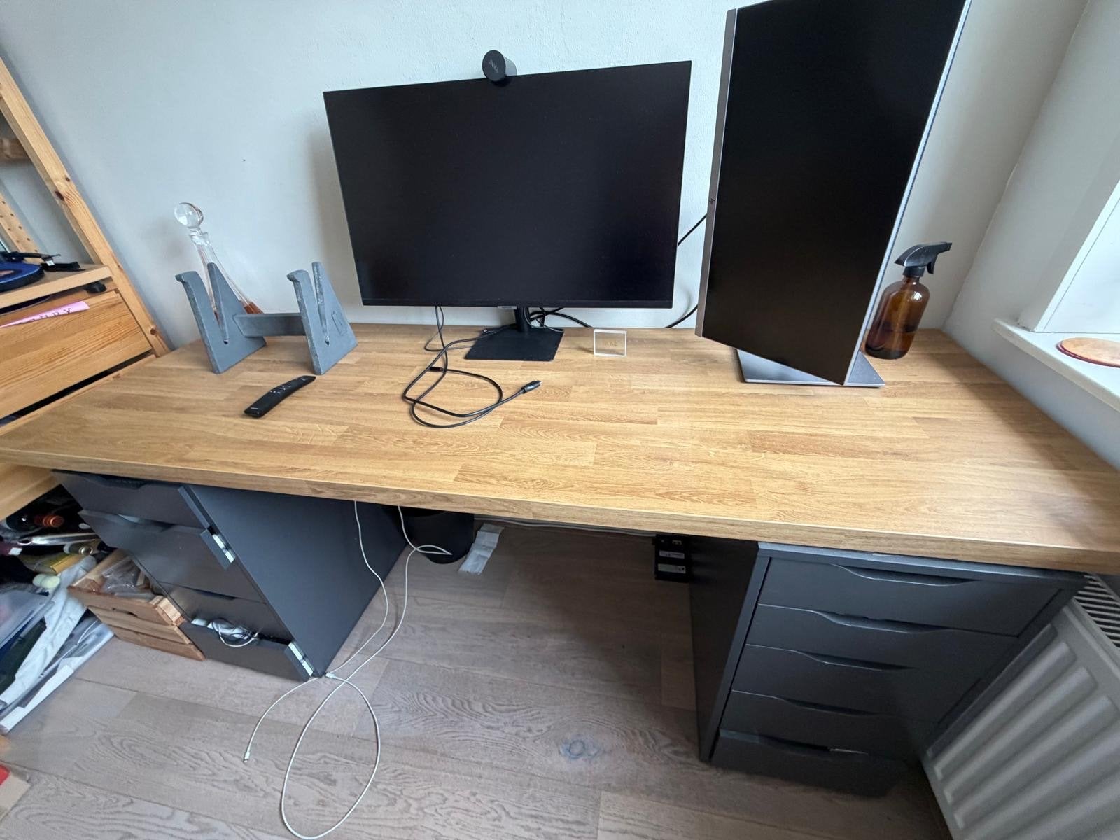 IKEA SÄLJAN Werkblad eikenpatroon/laminaat 186x63.5 cm, Huis en Inrichting, Ophalen, Nieuw