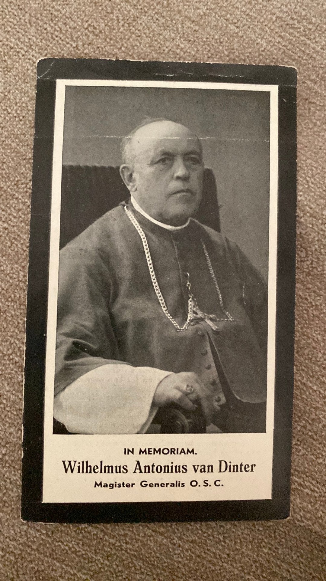 Mgr WA van Dinter 1869 Gemert 1940 St Agatha, Ophalen of Verzenden