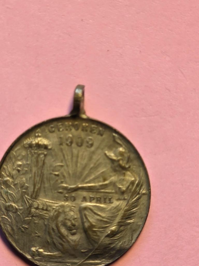 Historische Medaille Geboren 1909 - 30 April, Postzegels en Munten, Penningen en Medailles, Ophalen of Verzenden