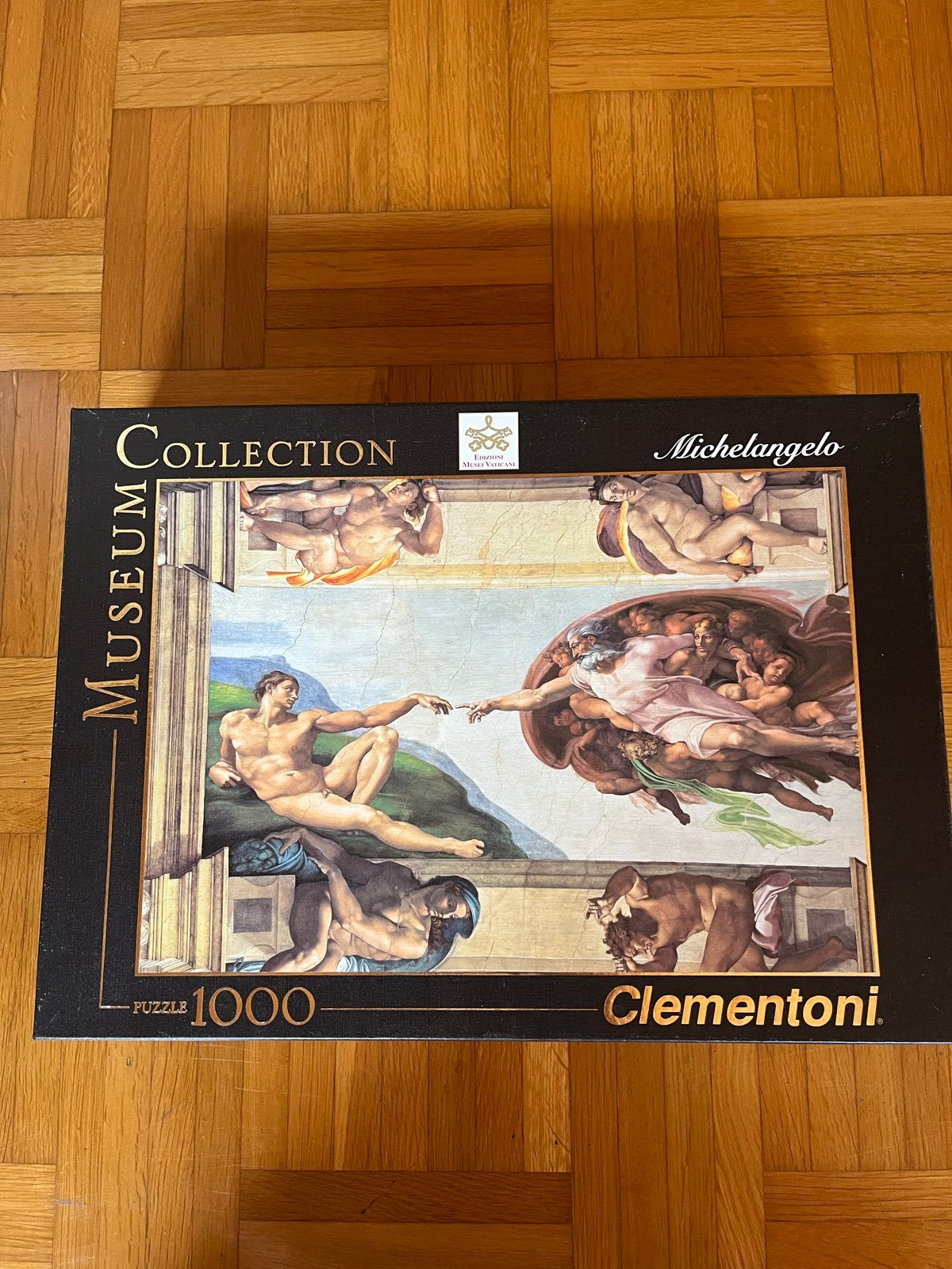 Clementoni Museum Collection Michelangelo 1000 stukjes, Ophalen of Verzenden, 500 t/m 1500 stukjes, Gebruikt, Legpuzzel