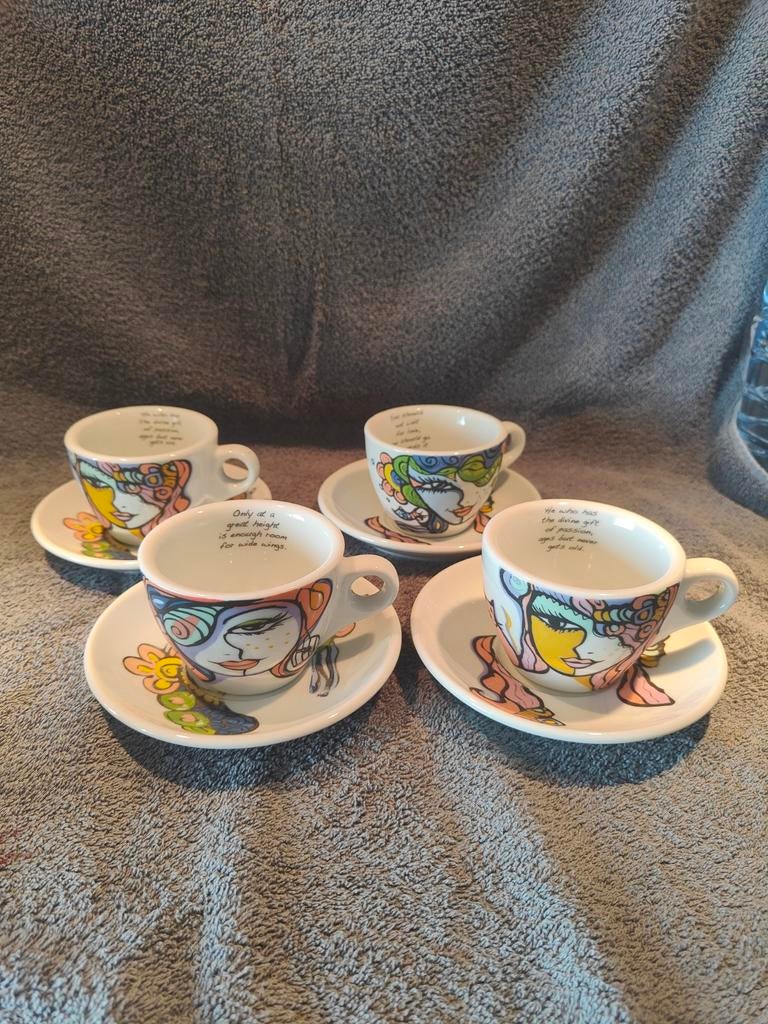 Set van 4 Josien Broeren kop en schotels, Antiek en Kunst, Ophalen of Verzenden
