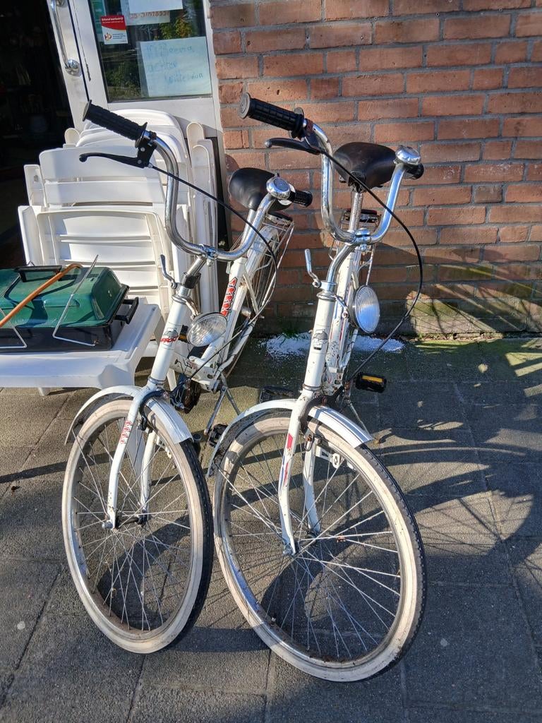 Twee retro vouw fietsen, Fietsen en Brommers, Ophalen, Minder dan 14 inch
