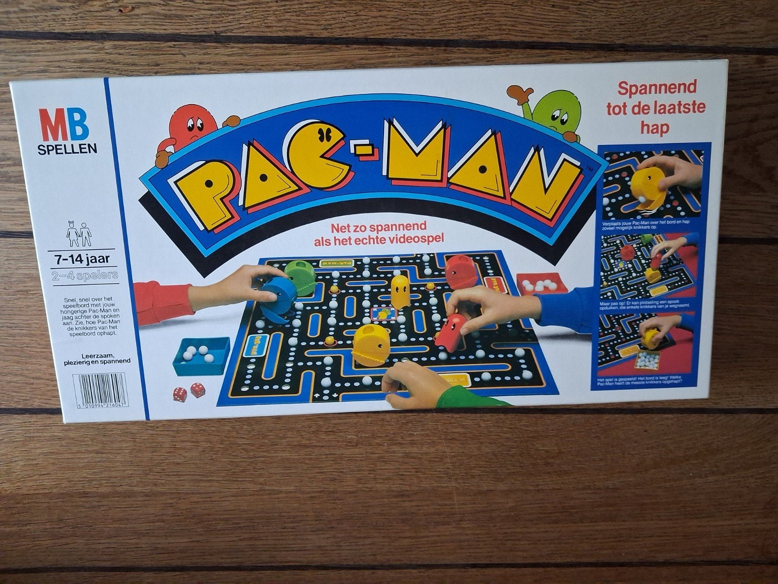 Vintage MB Spellen Pac-Man Bordspel - Compleet, Drie of vier spelers, Ophalen of Verzenden, Gebruikt, MB Spellen