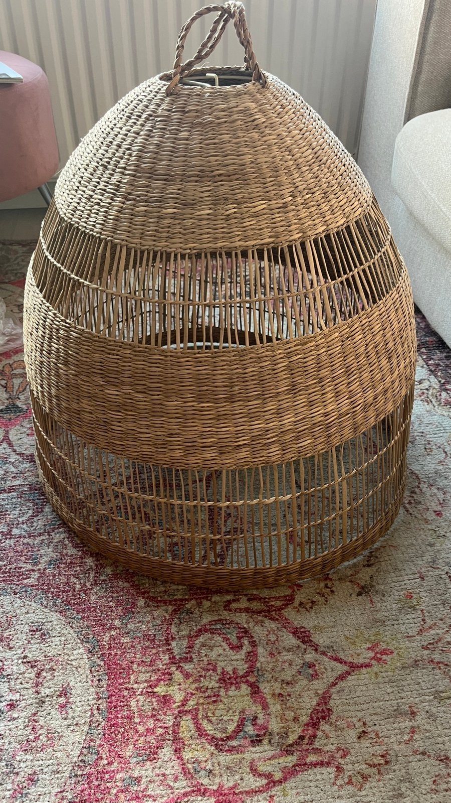 Ikea Torared hanglamp zeegras groot, Ophalen of Verzenden, Zo goed als nieuw