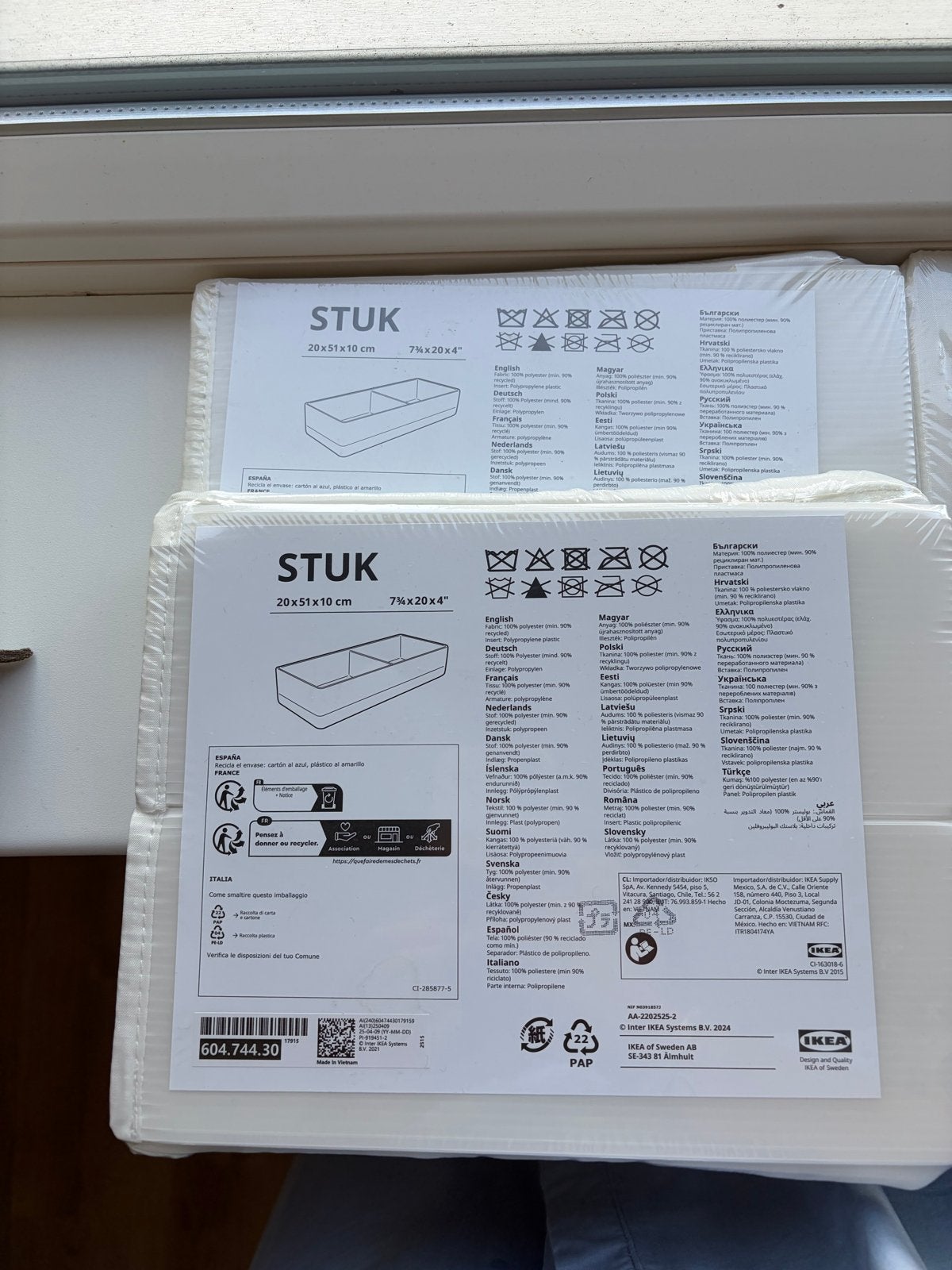 Nieuwe IKEA STUK opbergbakjes, 2 verschillende maten, Ophalen of Verzenden, Nieuw, Wit, Kunststof