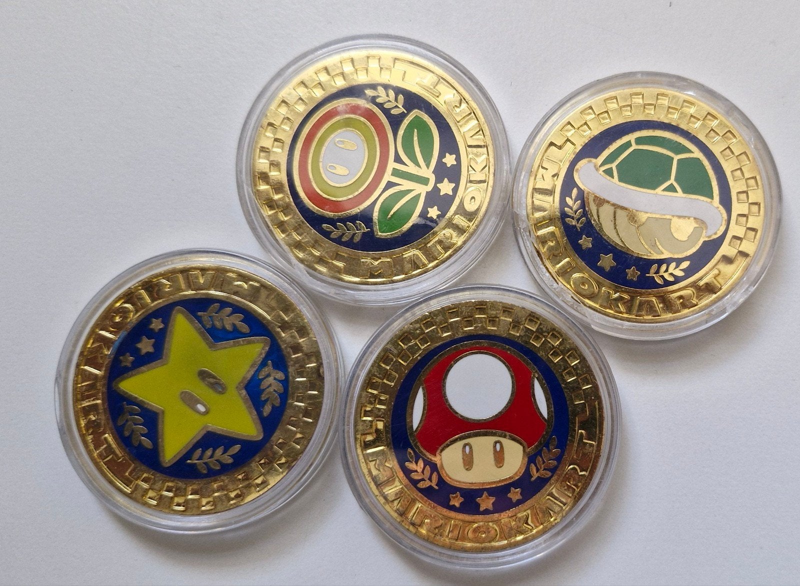 Mario Kart Verzamelmunten - Set van 4, Ophalen of Verzenden, Zo goed als nieuw