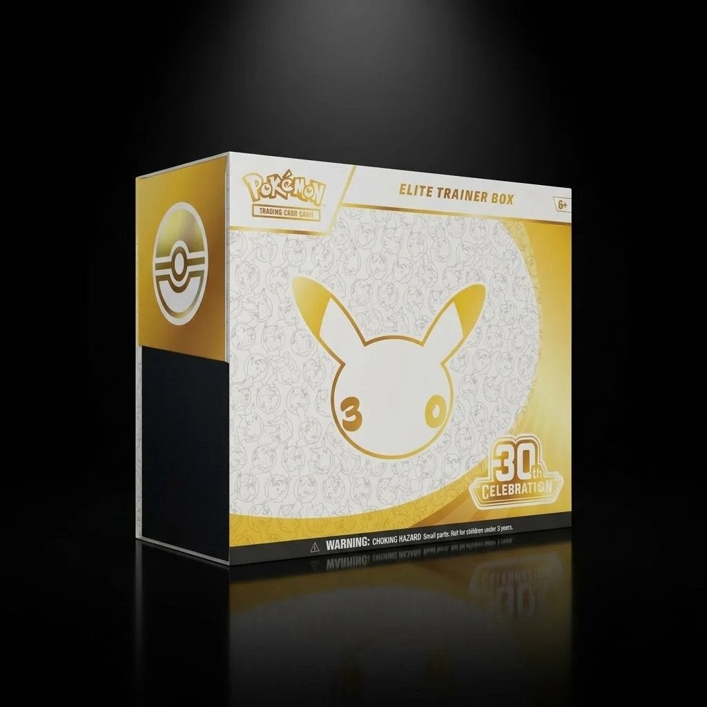 Pokémon 30th celebration anniversary elete trainer box etb ✅, Hobby en Vrije tijd, Ophalen of Verzenden, Zo goed als nieuw