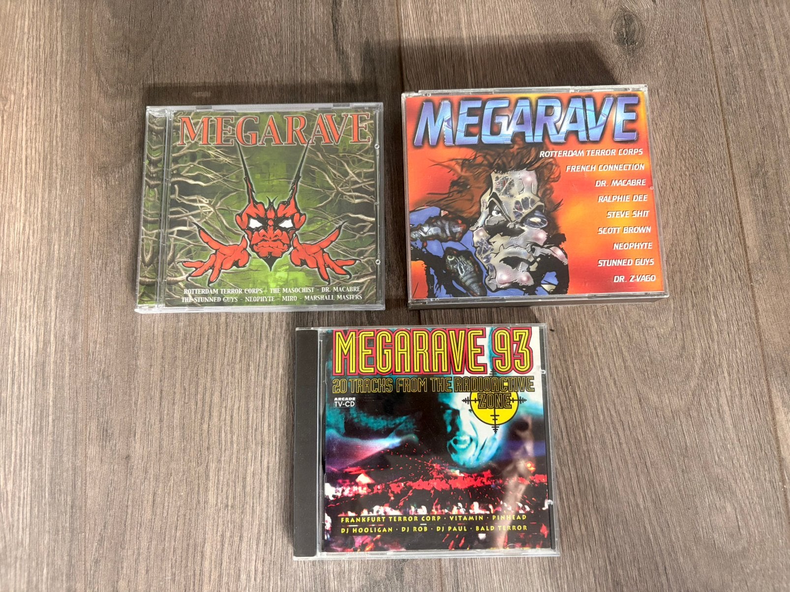 3x Megarave, Ophalen of Verzenden, Gebruikt