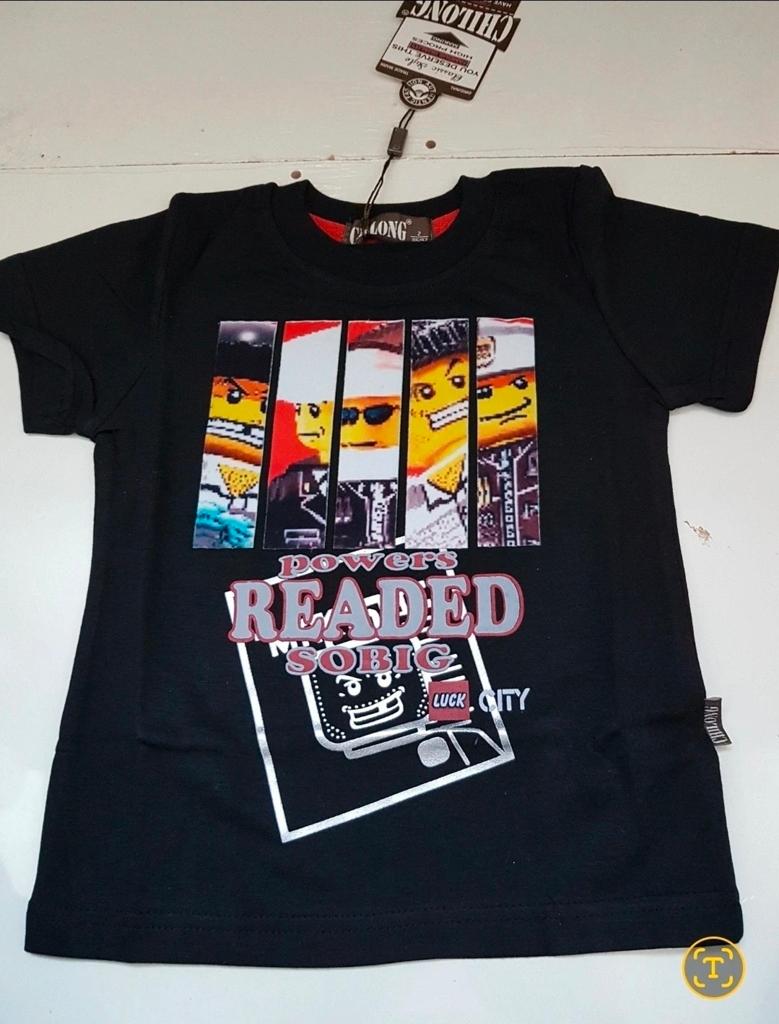 Nieuw zwart shirt poppetjes maat 110/116, Ophalen of Verzenden, Nieuw, Shirt of Longsleeve