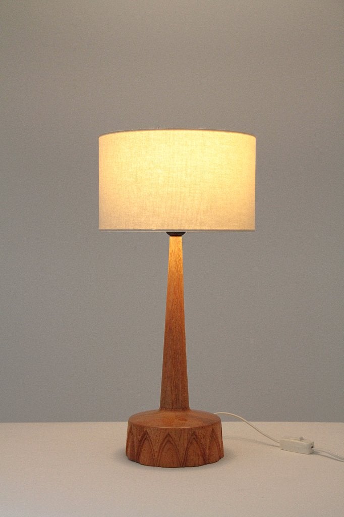 Teak Tafellamp - AB Stilarmatur Tranås – Zweden, 60s, Overige merken, 42 cm, Handgemaakt, Schemerlamp