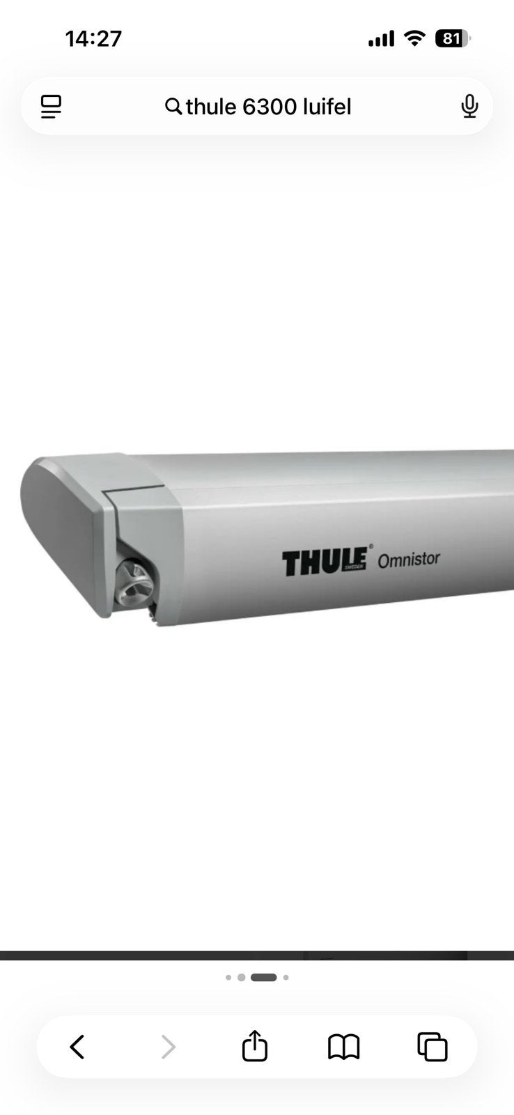 Thule 6300 luifel 3,5 meter, Ophalen, Nieuw