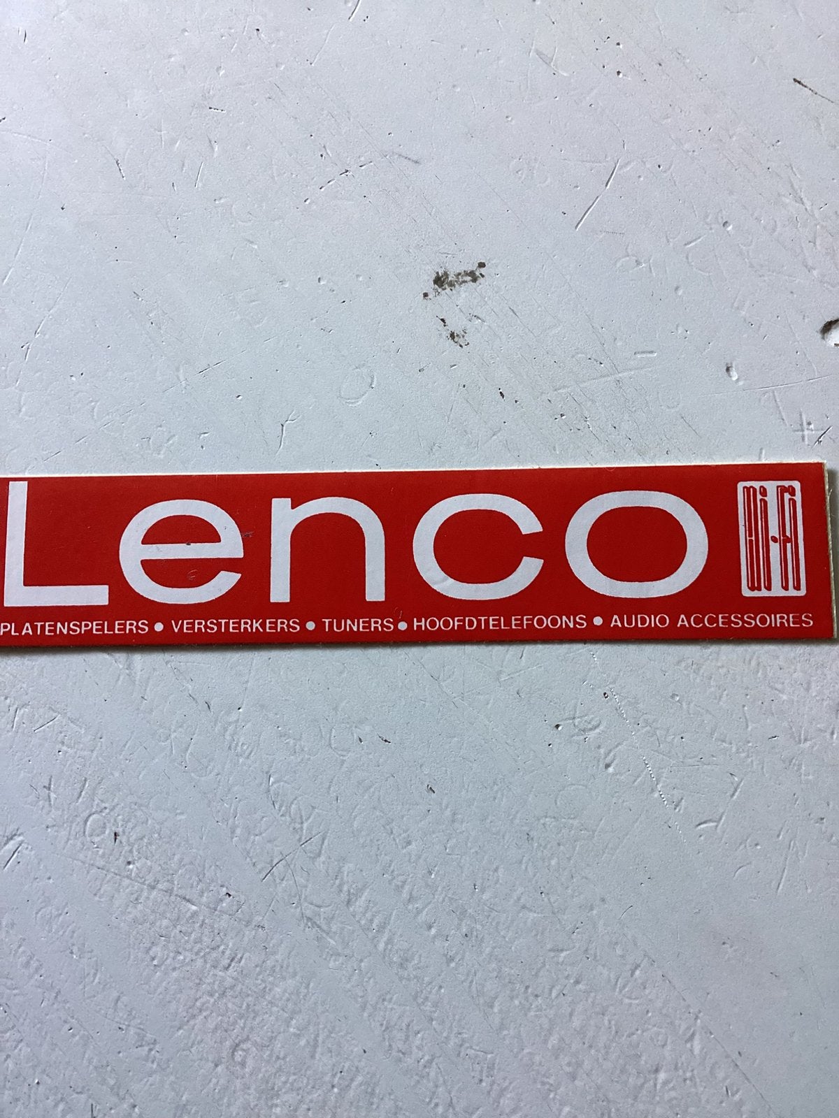 Sticker Lenco Hi-Fi, Verzenden, Zo goed als nieuw, Merk