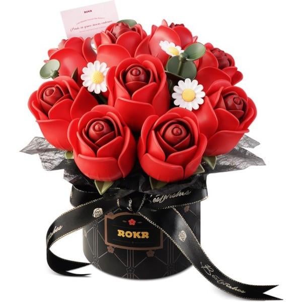 Robotime Red Rose Bouquet AF02J Bouwpakket Nieuw, Groter dan 1:32, Nieuw, Ophalen of Verzenden, Robotime