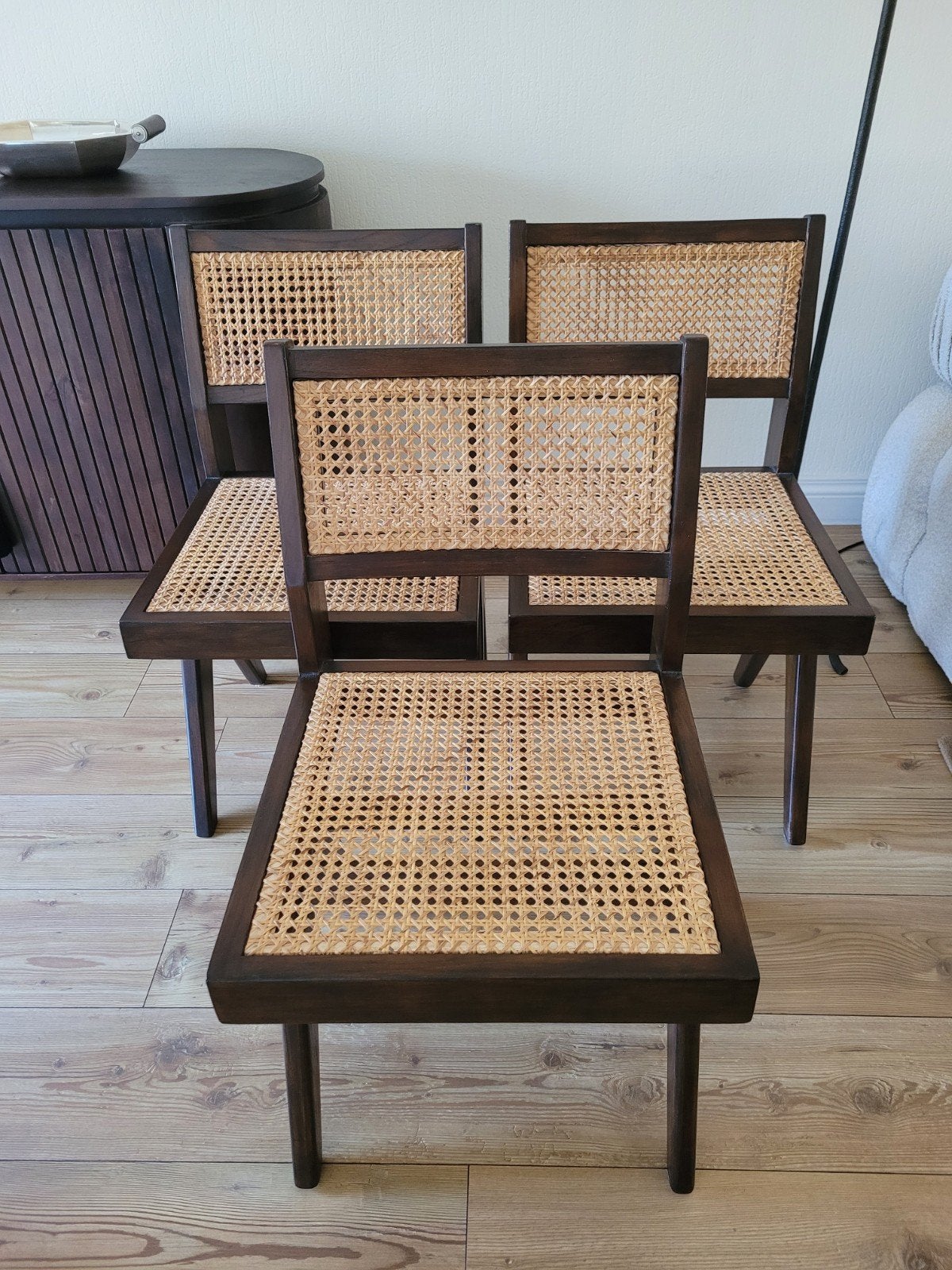 Detjer eetkamerstoel stoel Pierre Jeanneret stijl midcentury, Ophalen of Verzenden