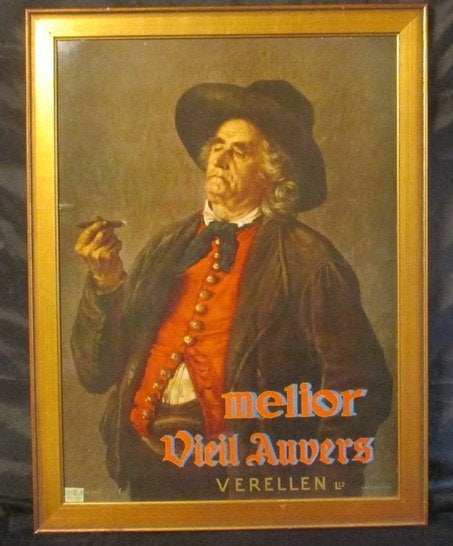 ude tabaksreclame melior Vieil Anvers tabak, Verzamelen, Ophalen, Reclamebord