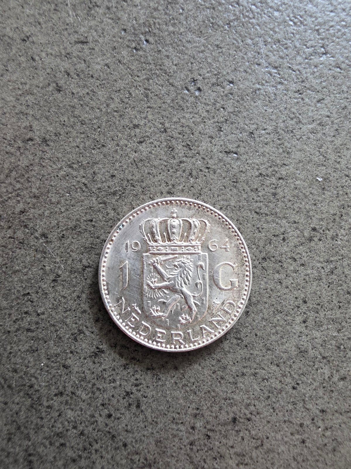1 Gulden Juliana 1964 Zilveren Munt, 1 gulden, Koningin Juliana, Zilver, Ophalen of Verzenden