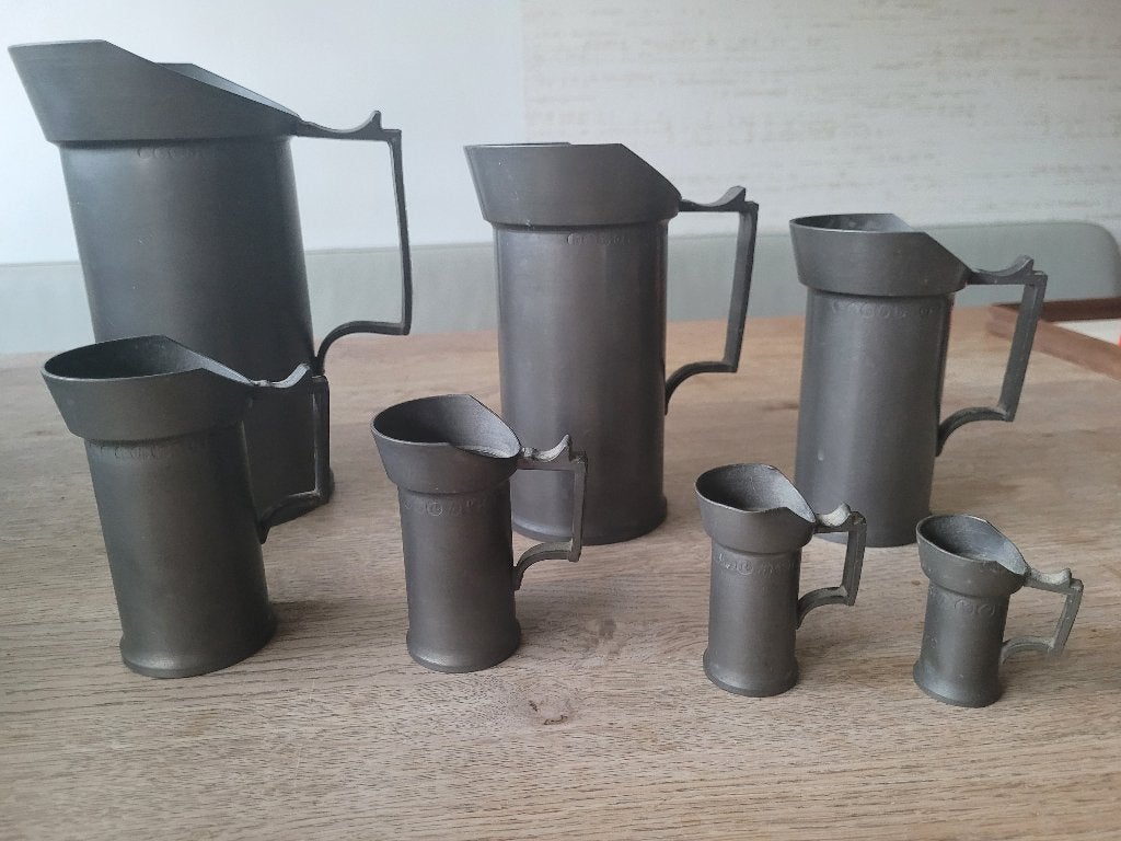 Tinnen maatbekers, Antiek en Kunst, Antiek | Tin, Ophalen
