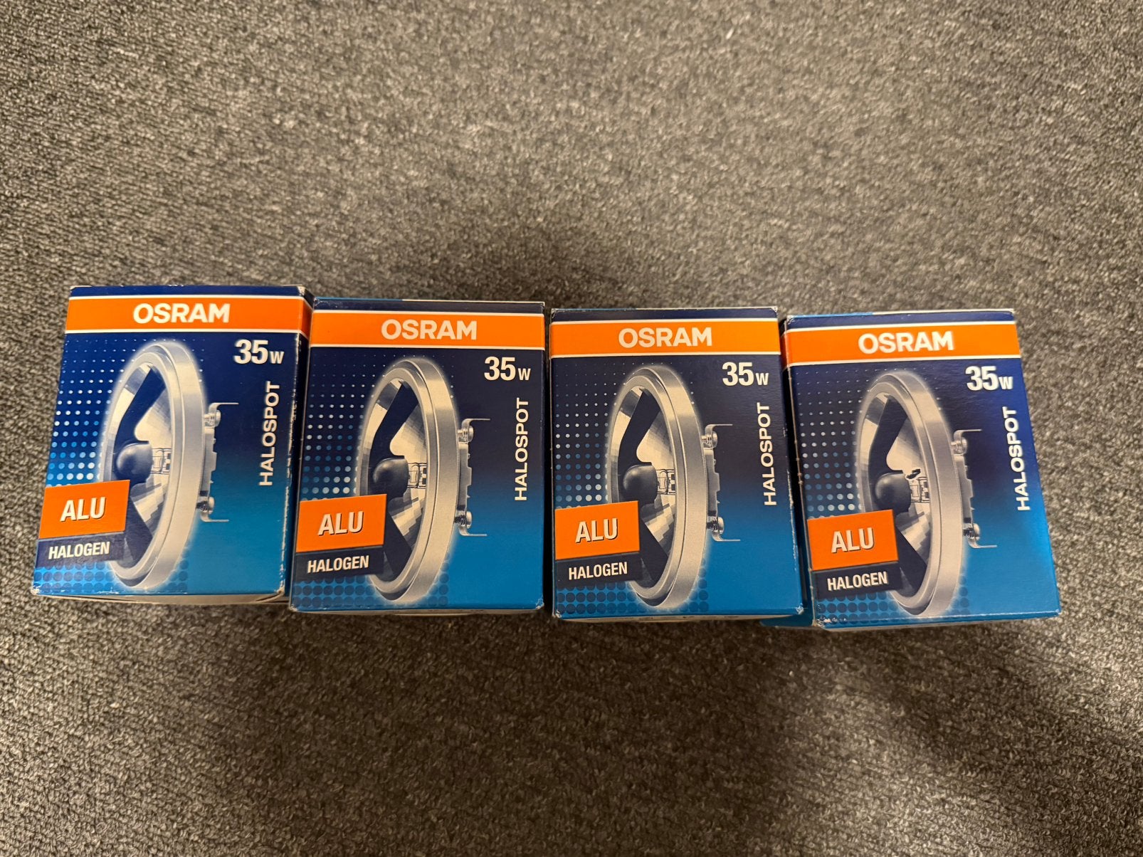 4x Osram Halospot 111 35W 12v 4gr 4050300335728 NIEUW, 30 tot 60 watt, Osram, Dimbaar, Nieuw