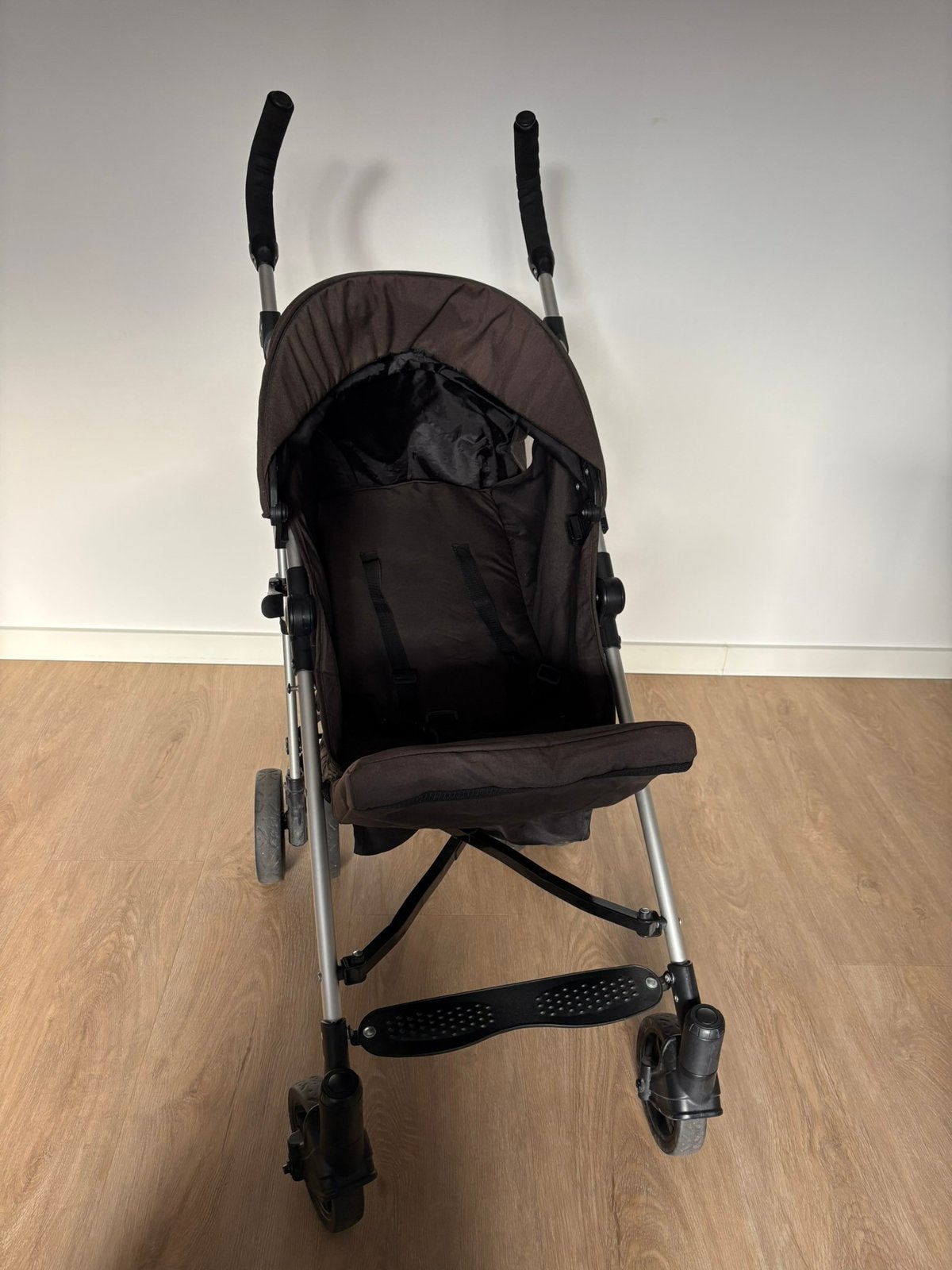 Topmark Buggy - zwart incl regenhoes en winterzak, Ophalen, Gebruikt, Verstelbare rugleuning