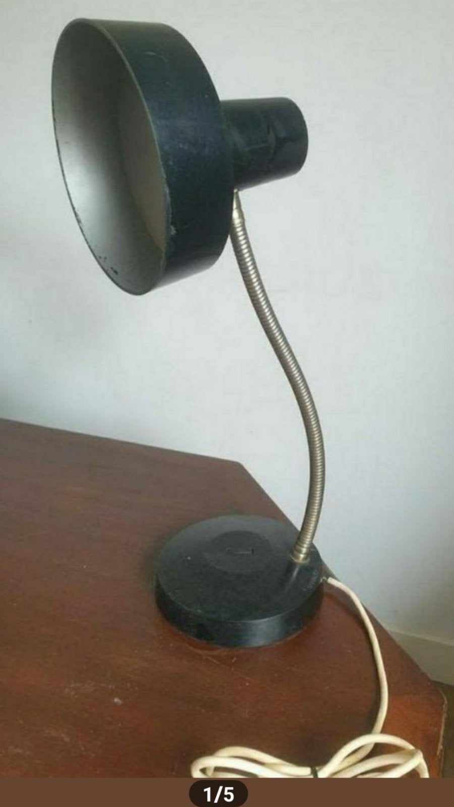 vintage lamp, Zwart, Ophalen of Verzenden, Kunststof, Design