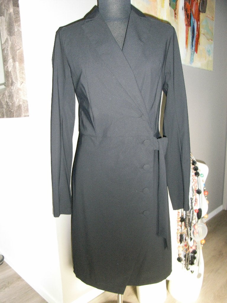 JANE LUSHKA zwarte jurk mt S 36/38, naomini dress travelstof, Kleding | Dames, Zwart, Nieuw, Ophalen of Verzenden, Jane Lushka