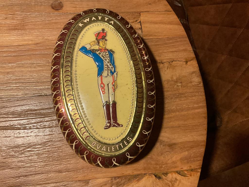 Vintage Kwatte Ovellettes blik, Ophalen of Verzenden, Gebruikt, Overige