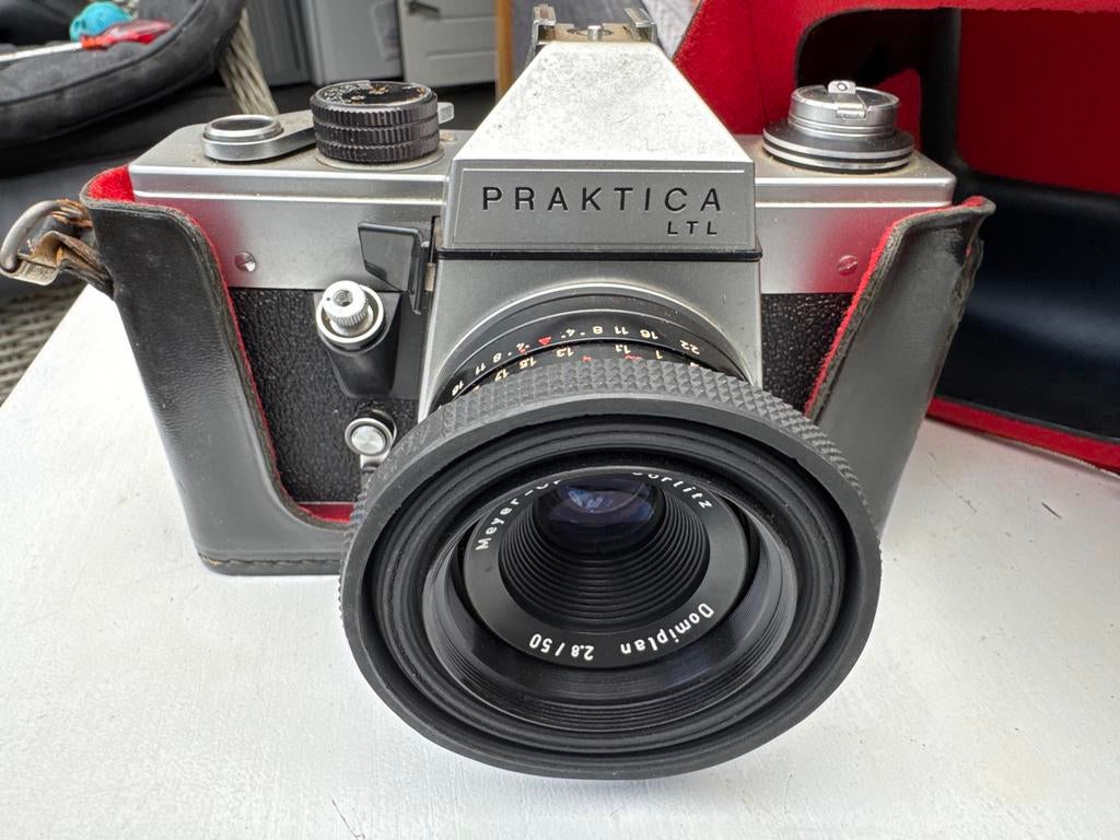 Praktica LTL Spiegelreflexcamera met Meyer-Optik Domiplan le, Audio, Tv en Foto, Fotocamera's Analoog, Ophalen of Verzenden, Gebruikt