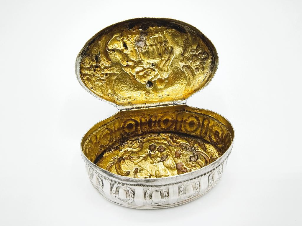 Zilveren snuifdoos, C. van Hoek, Amsterdam, 1802, Verzenden, Zilver