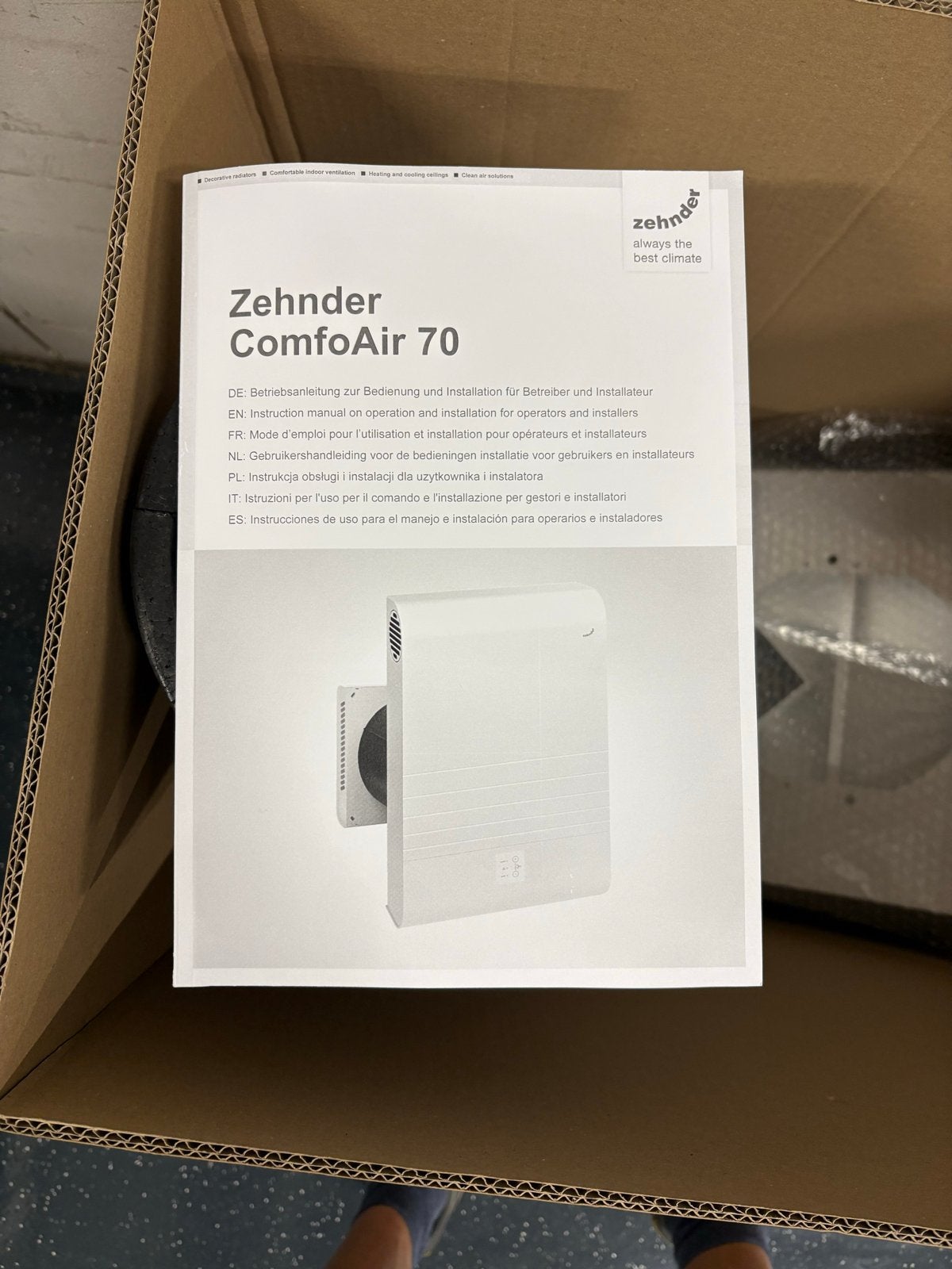 Zehnder ComfoAir 70 WTW-unit - Nieuw in doos, Ophalen, Nieuw, Ventilator