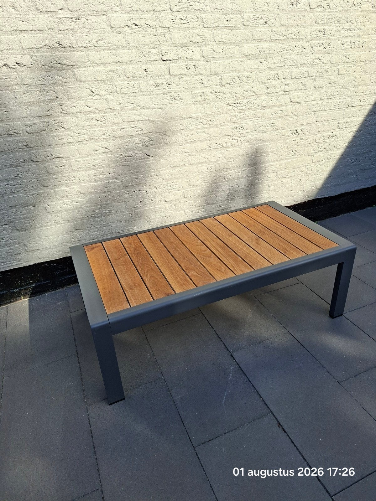 Tuin salontafel, Tuin en Terras, Tuintafels, Ophalen, Zo goed als nieuw, Rechthoekig, Aluminium