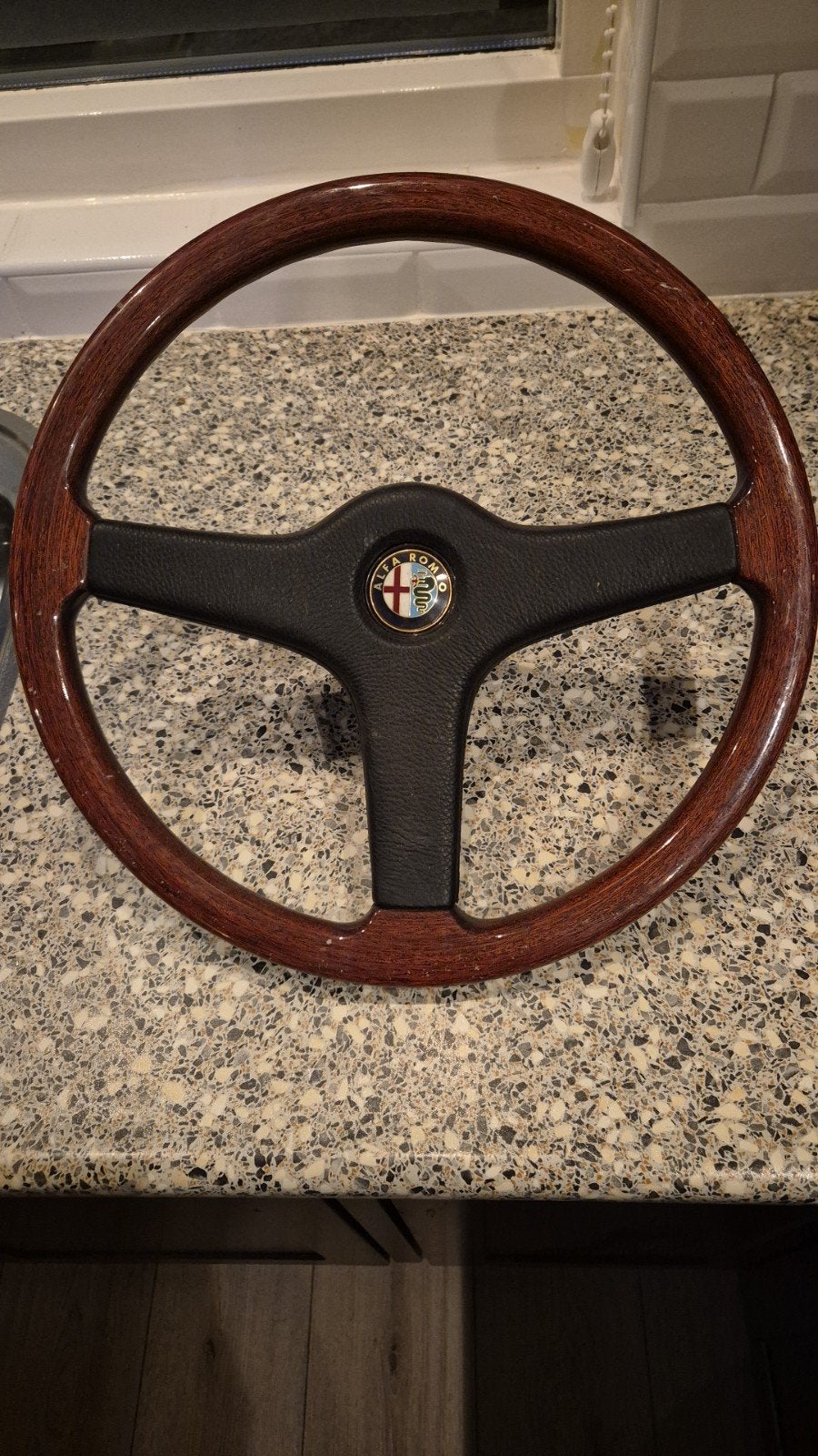 Alfa Romeo Houten Stuurwiel - Klassiek Design, Ophalen of Verzenden, Gebruikt, Alfa Romeo