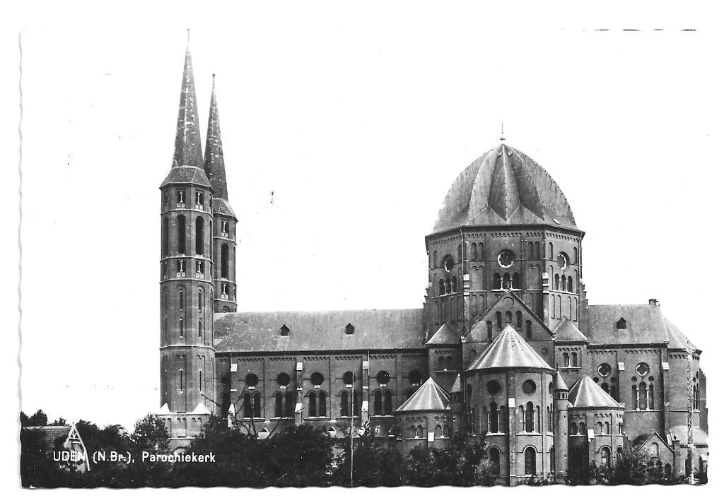 AK Uden - Parochiekerk, Kapel, Verzenden, 1960 tot 1980, Ongelopen, Noord-Brabant