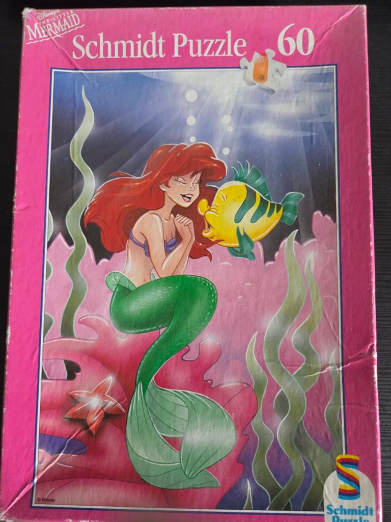 Disney De Kleine Zeemeermin Schmidt Puzzel 60 stukjes, Ophalen, Minder dan 500 stukjes, Gebruikt, Legpuzzel