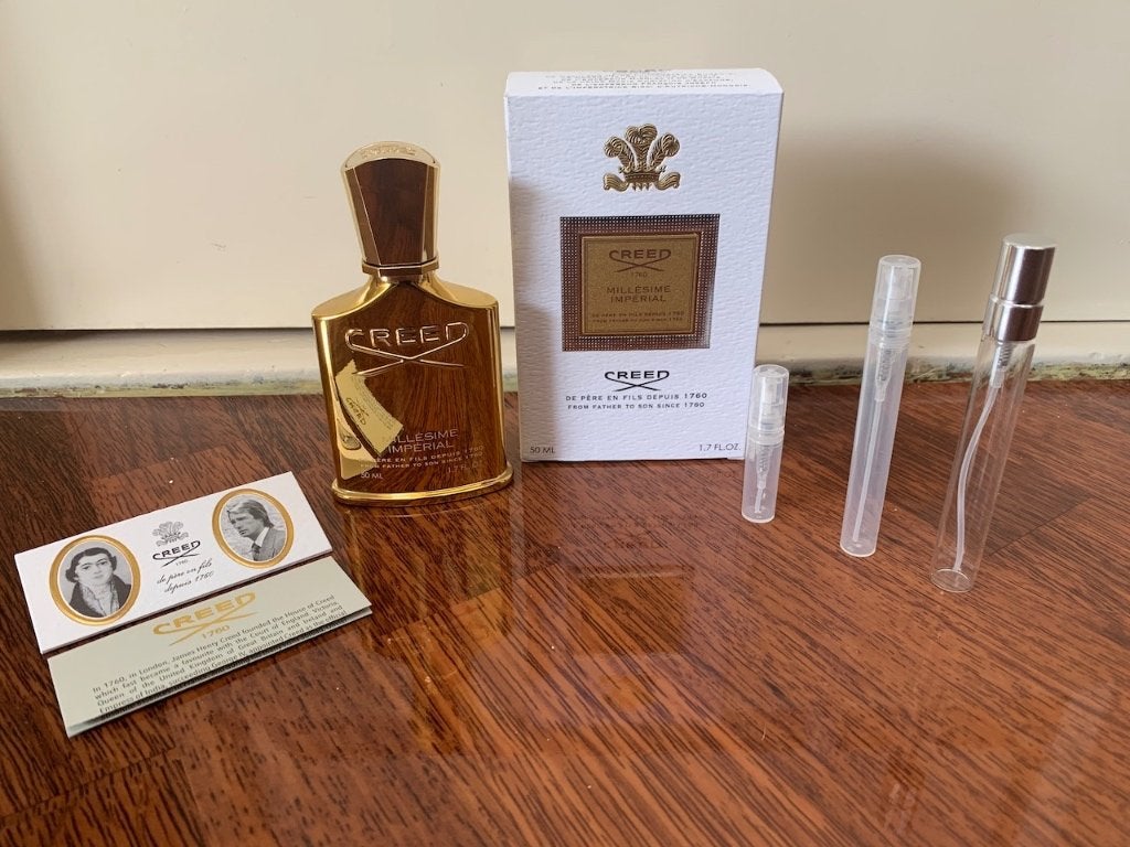 Creed millesime imperial - 2ml - 5ml - 10ml, Sieraden, Tassen en Uiterlijk, Uiterlijk | Parfum, Ophalen of Verzenden, Nieuw