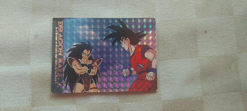 dragonball z kaart glitter Goku vs Radtiz, Ophalen of Verzenden, Zo goed als nieuw, Losse kaart