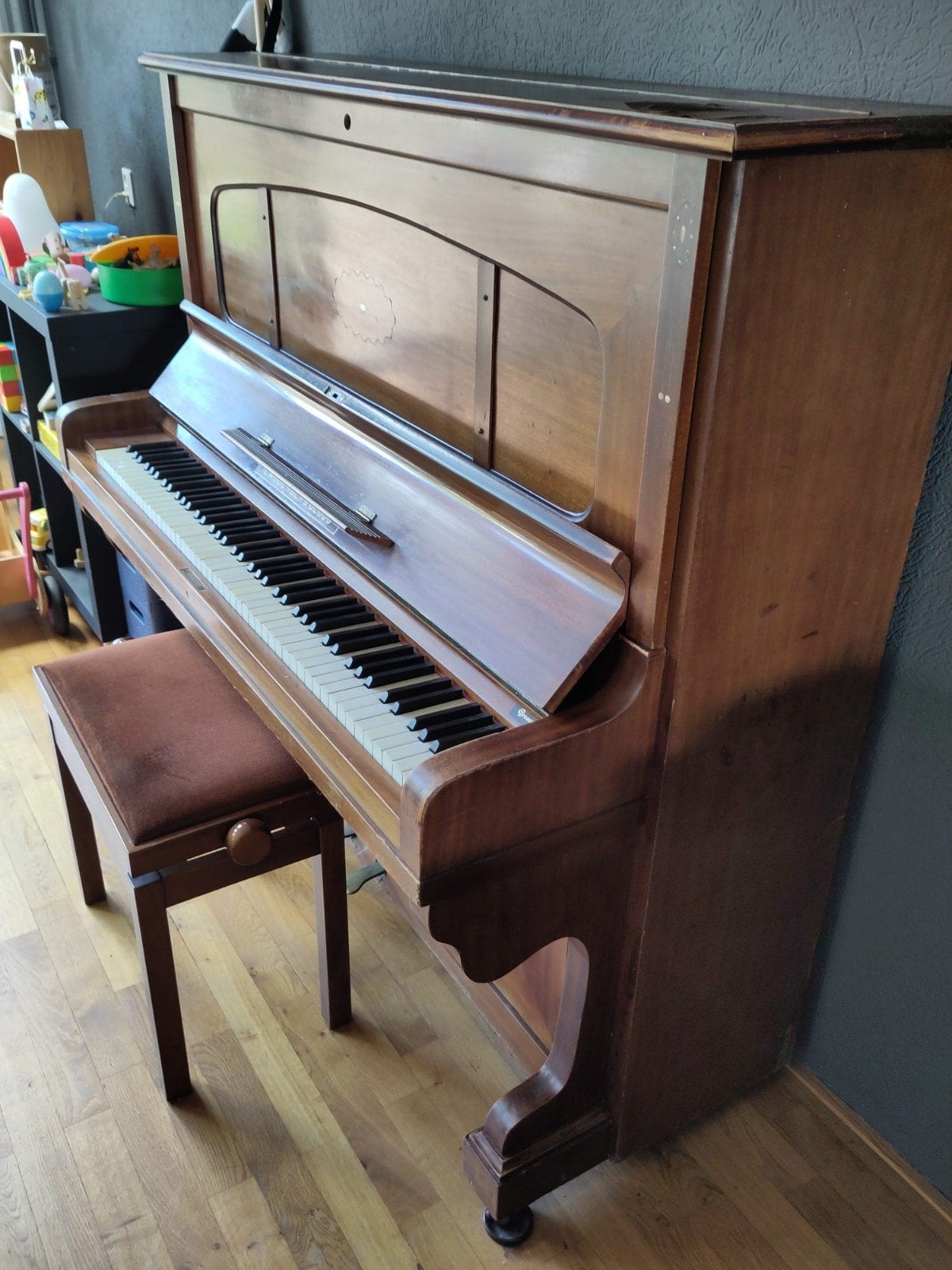 Concertpiano van het merk Lauberger & Closs, Ophalen, Gebruikt, Bruin, Piano