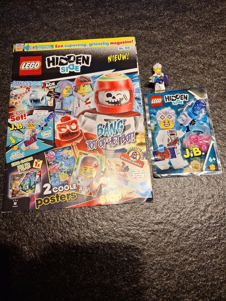 Lego tijdschrift Hidden side met bijbehorend lego minifig, Ophalen of Verzenden