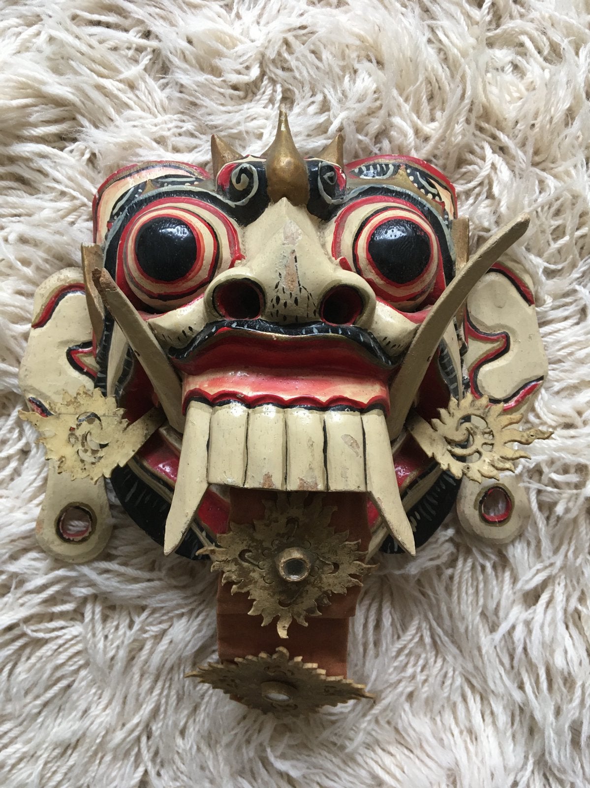 Masker Rangda Bali Indonesië (Barong) antiek hout rond 1970, Antiek en Kunst, Kunst | Niet-Westerse kunst, Masker, Indonesië, Hout