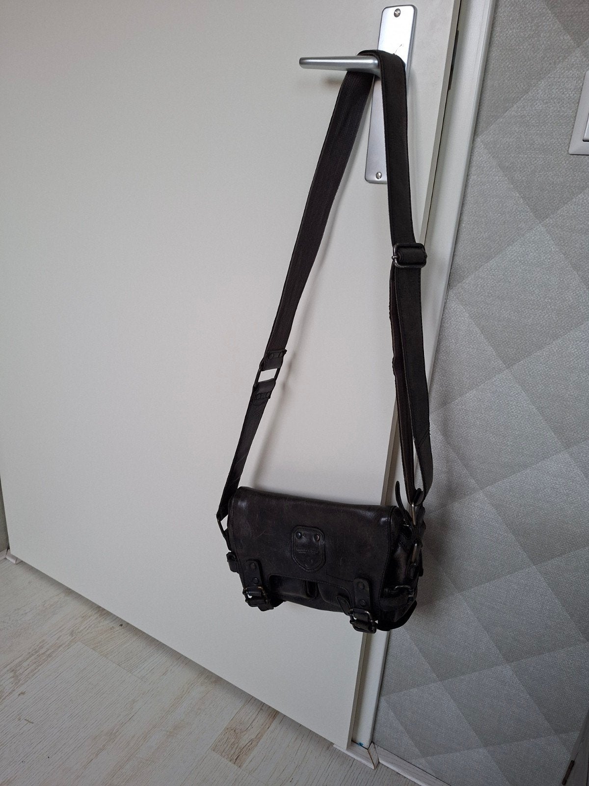 Aunts & Uncles Leren Crossbody Damestas Zwart, Ophalen of Verzenden, Gebruikt, Zwart, Schoudertasje