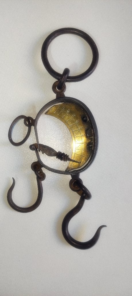 Halvemaan vormige weegschaal, urnster,19e-eeuwse, tot 110 kg, Antiek en Kunst, Antiek | Gereedschap en Instrumenten, Ophalen of Verzenden