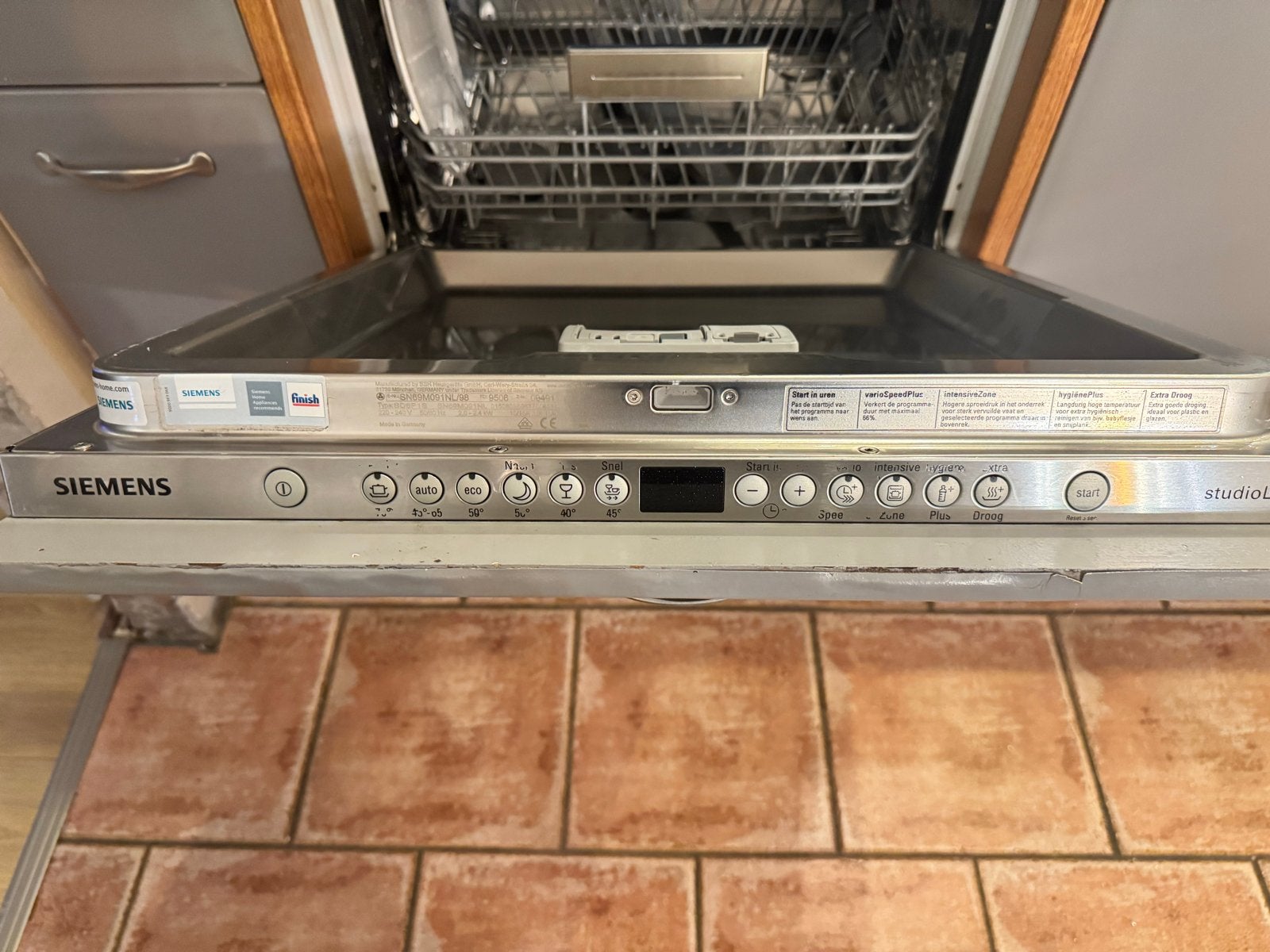 Siemens studio line vaatwasser ,  inductie kookplaat, Gebruikt, 60 cm of meer, Ophalen of Verzenden, Inbouw